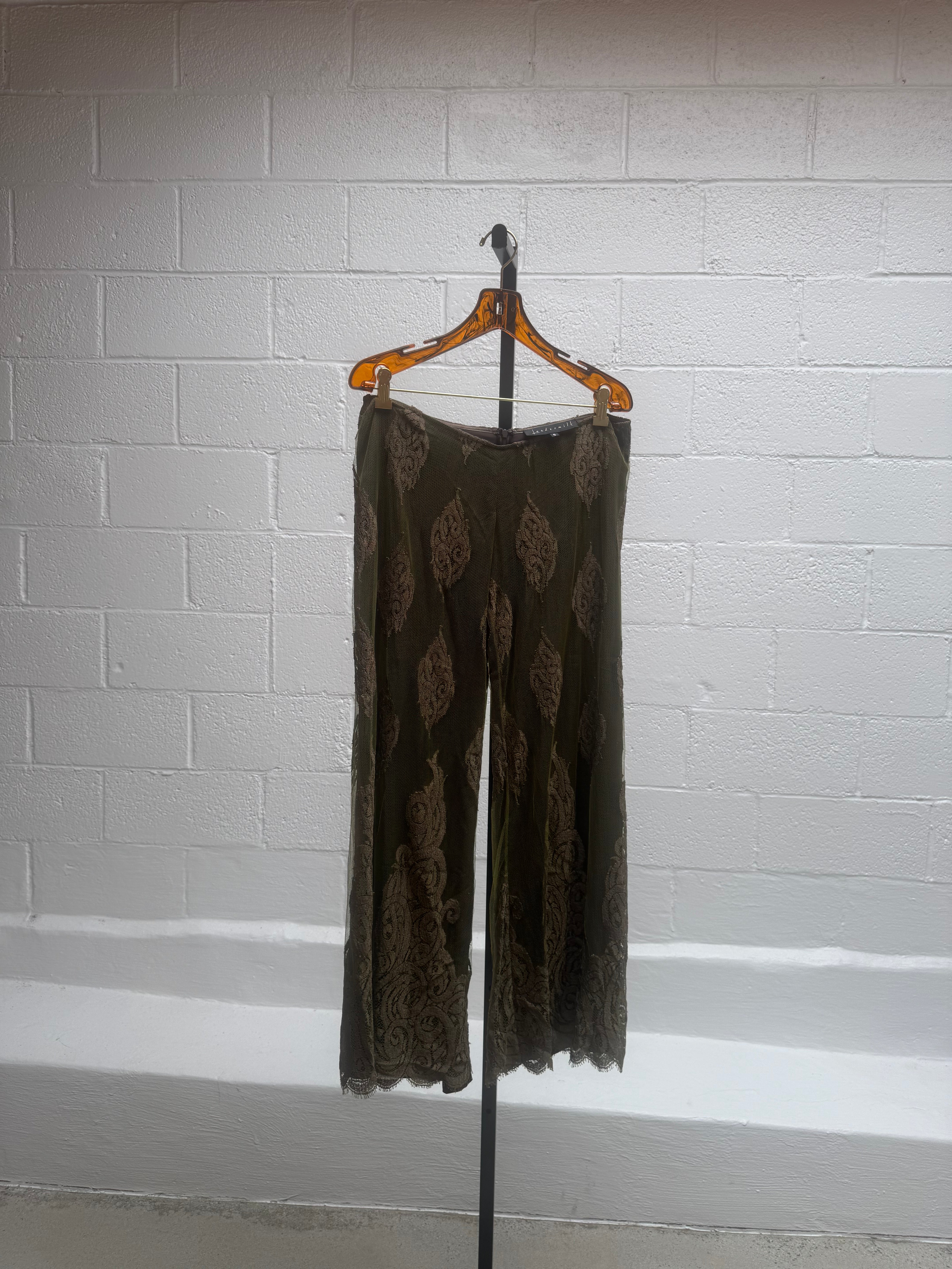 Green Lace Pants