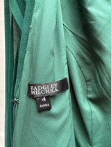 Green pleated Gown
