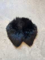 Black Vintage Fur Collar