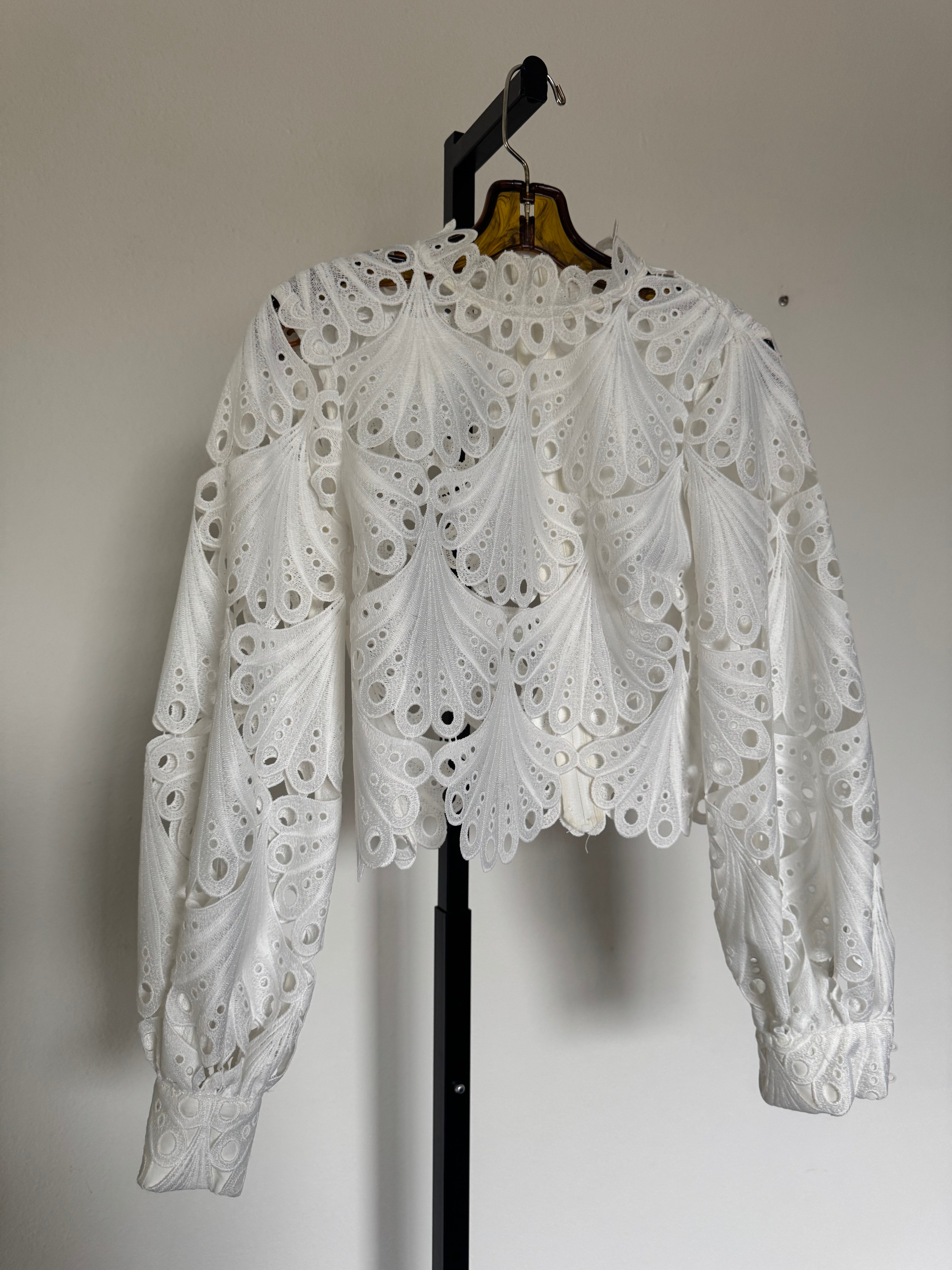 Lace Cropped Blouse