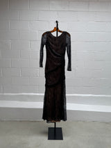 Sequins Netting over nude dress