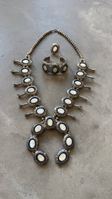 ’70s Mother of Pearl Squash Blossom Set