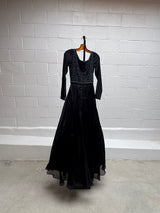 Beaded Gown with Full Silk Skirt