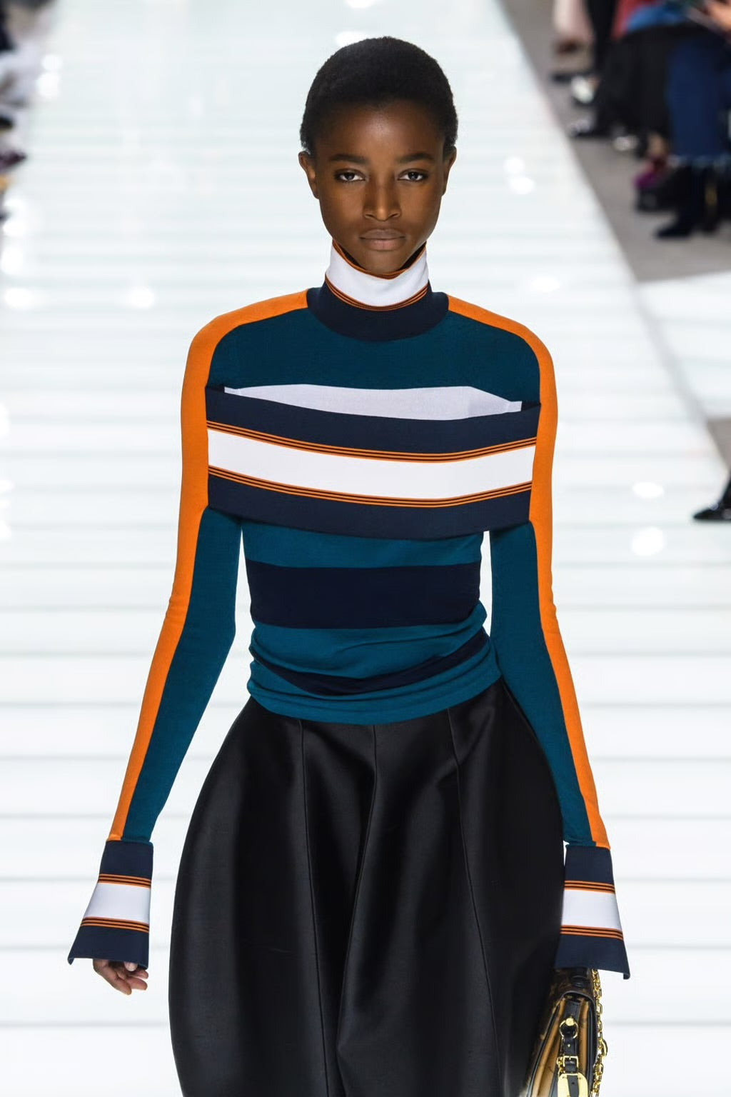 Stripe Turtleneck Long Sleeve Top 2017