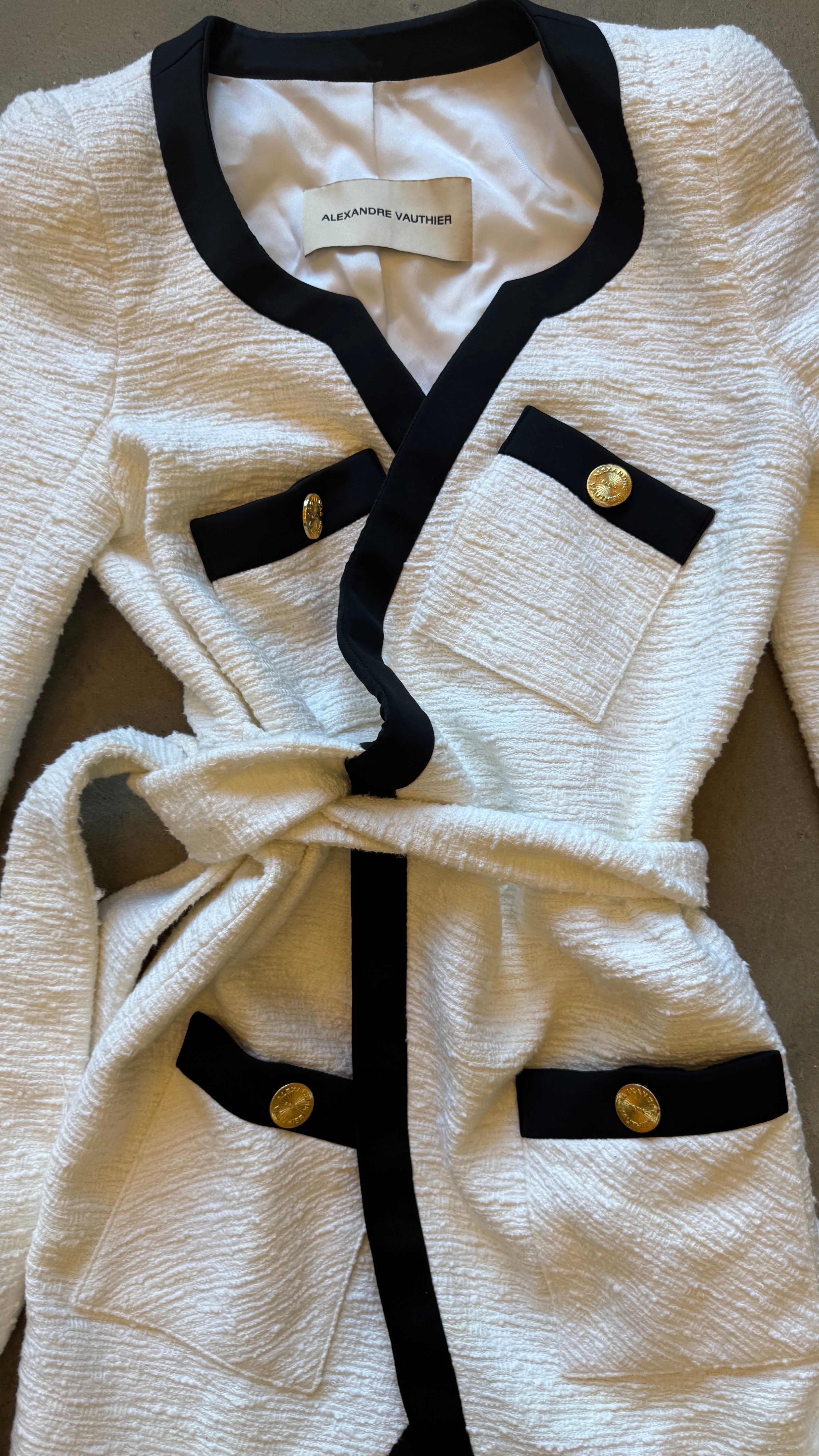 White Tweed Mini Dress