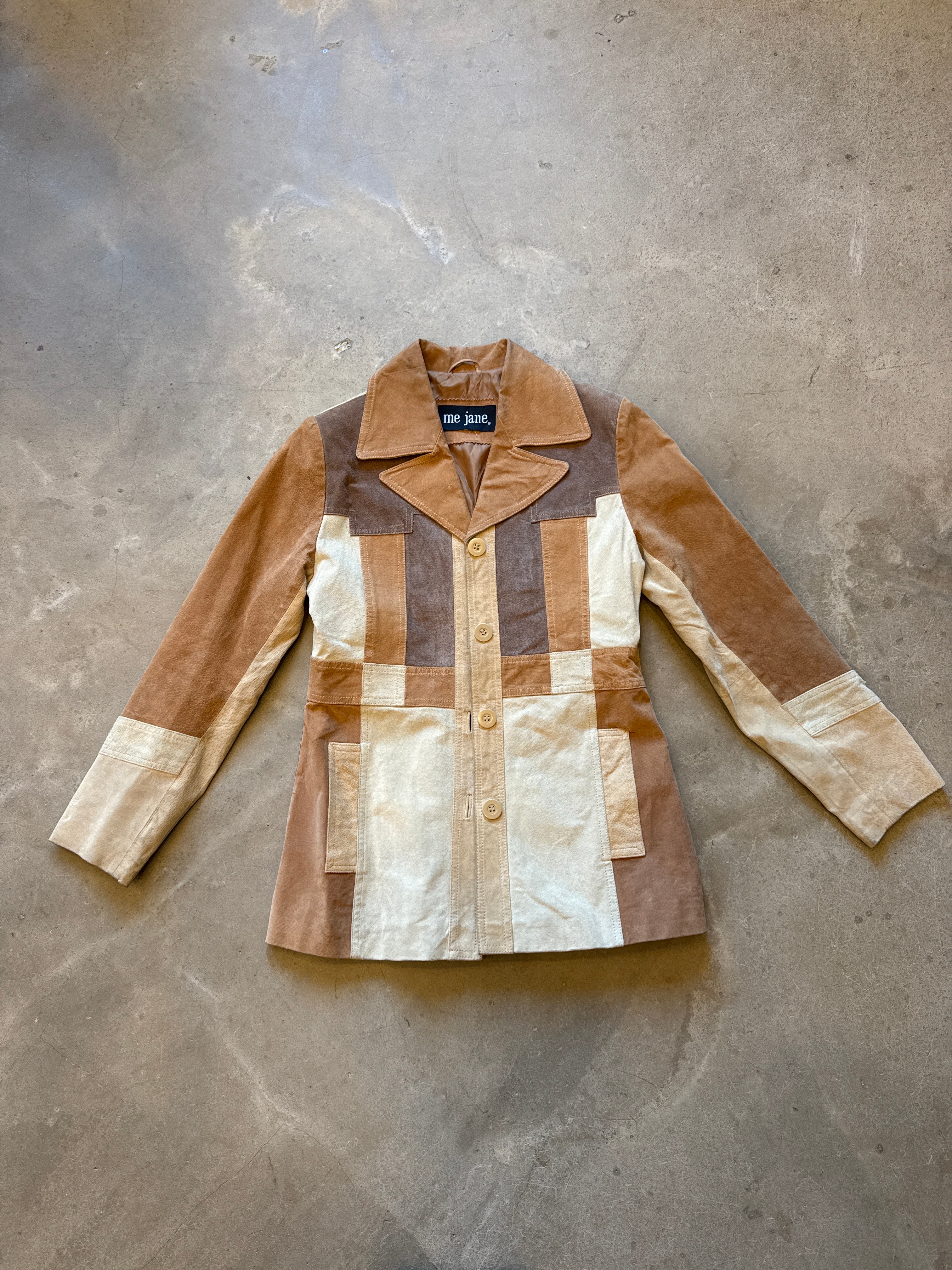 Suede Patchwork Vintage Jacket