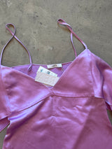 Purple Top with Draped Details