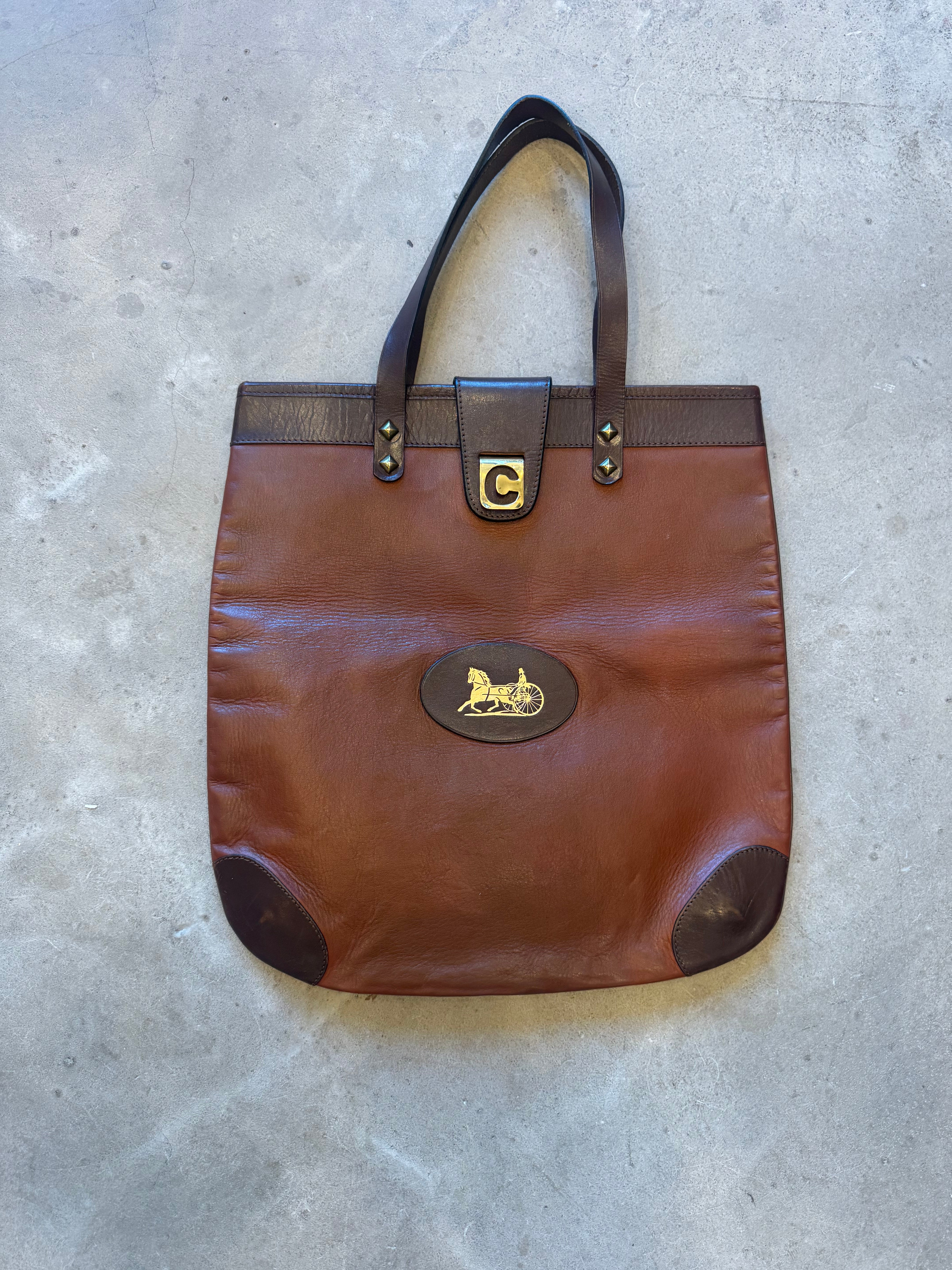 Vintage 80’s Celine Horse & Carriage Leather Tote