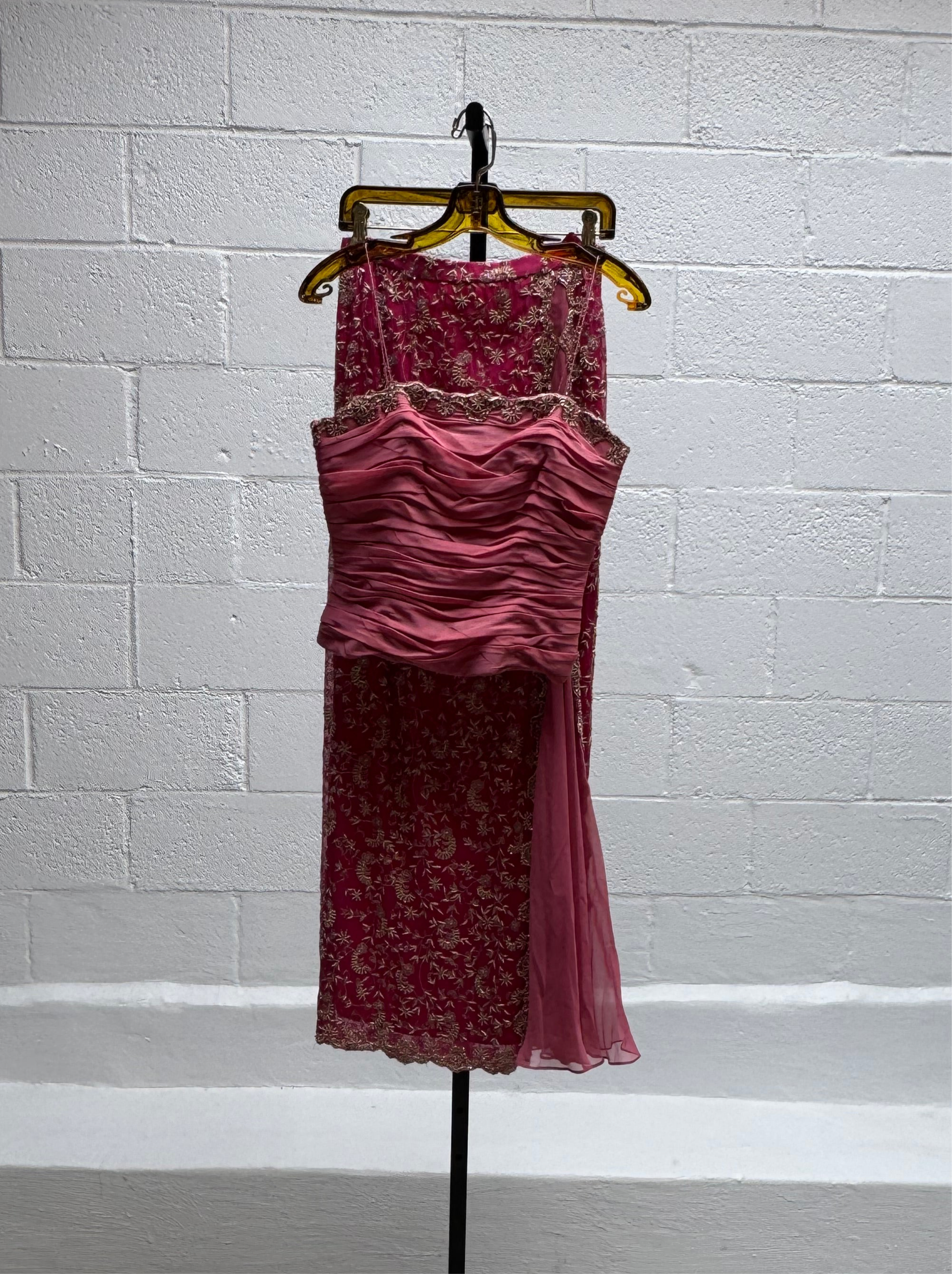 Beaded Top, Scarf and Skirt Set