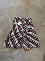 Striped Silk Trouser with waist scarf detail