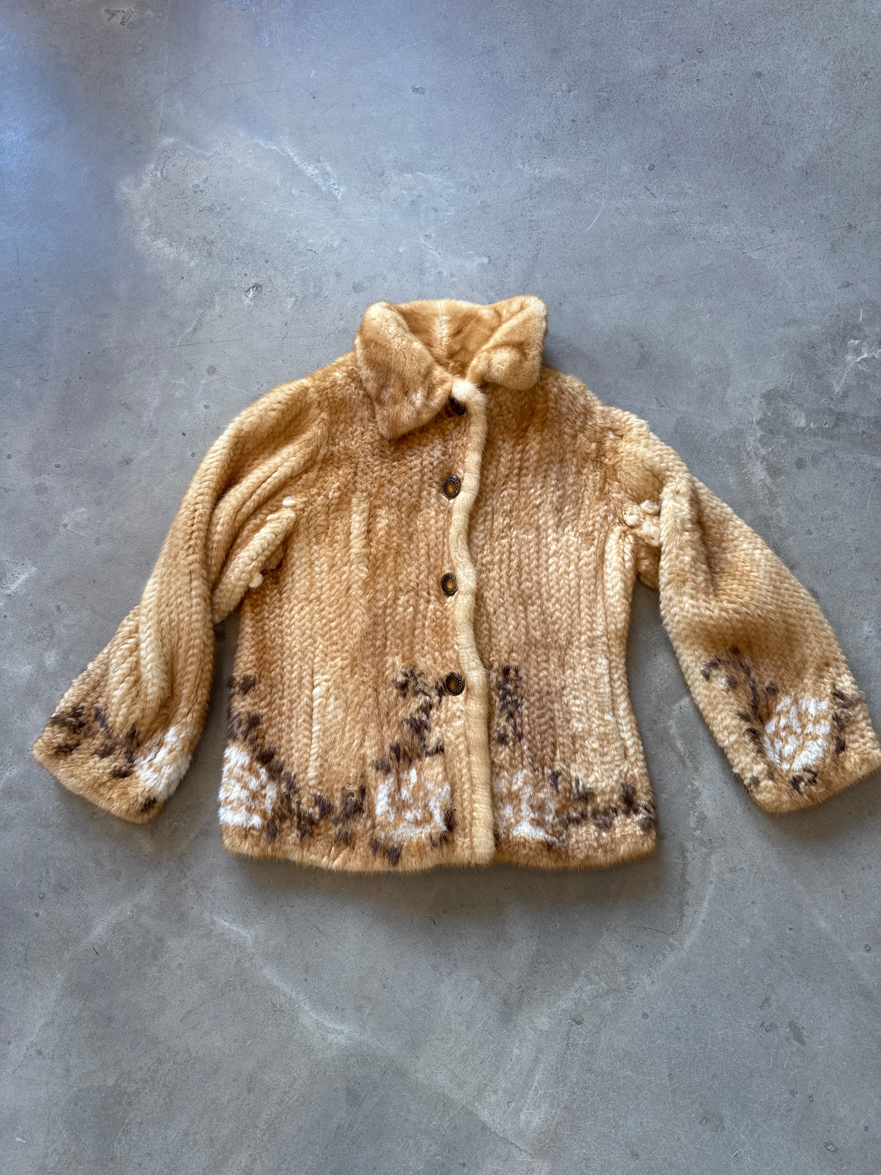 Knit Fox Fur Jacket