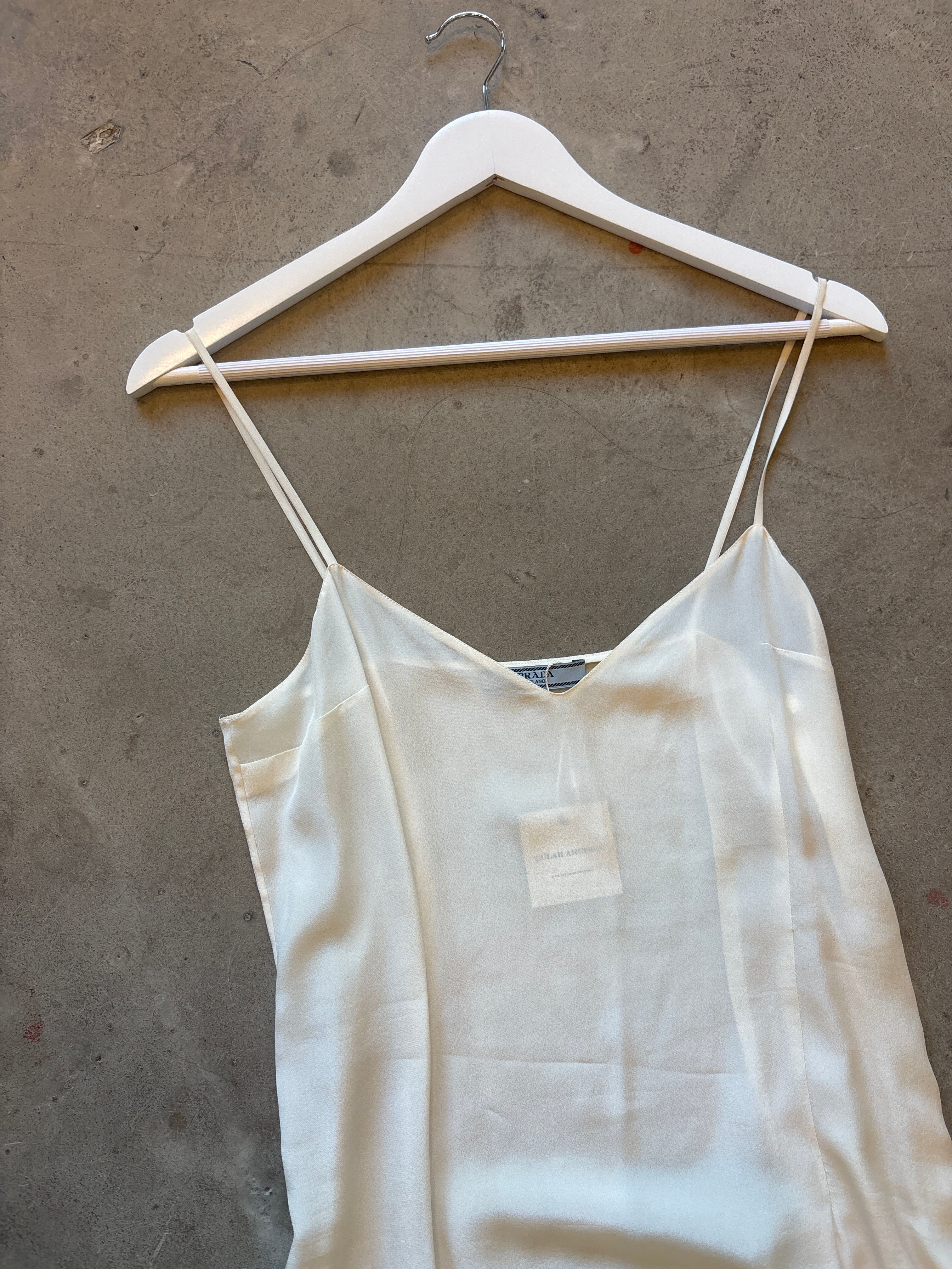 Prada Cream Slip Dress