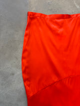 Orange Silk Skirt