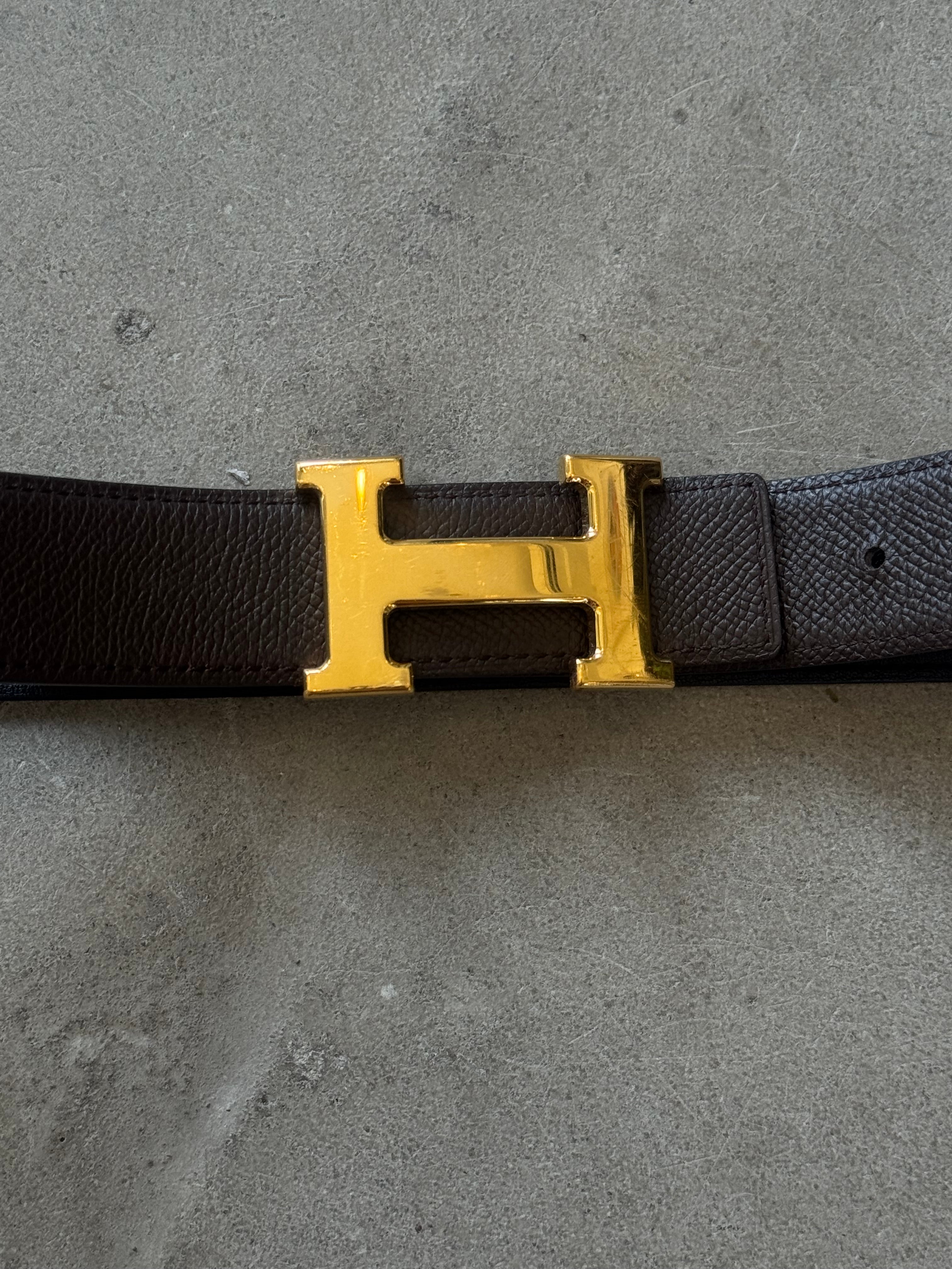 Constance belt buckle & Reversible leather strap 38 mm