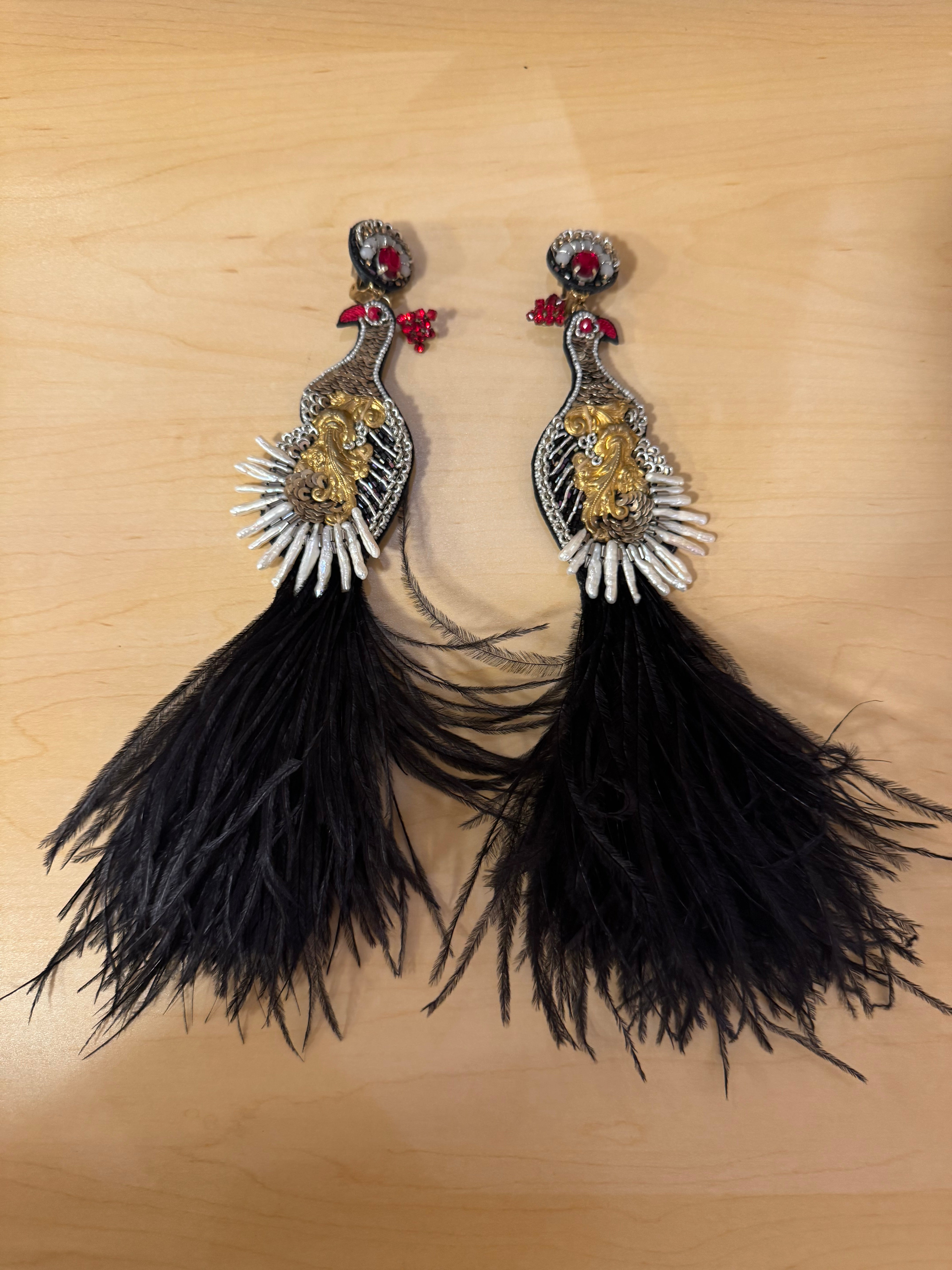Peacock Dangle Earrings
