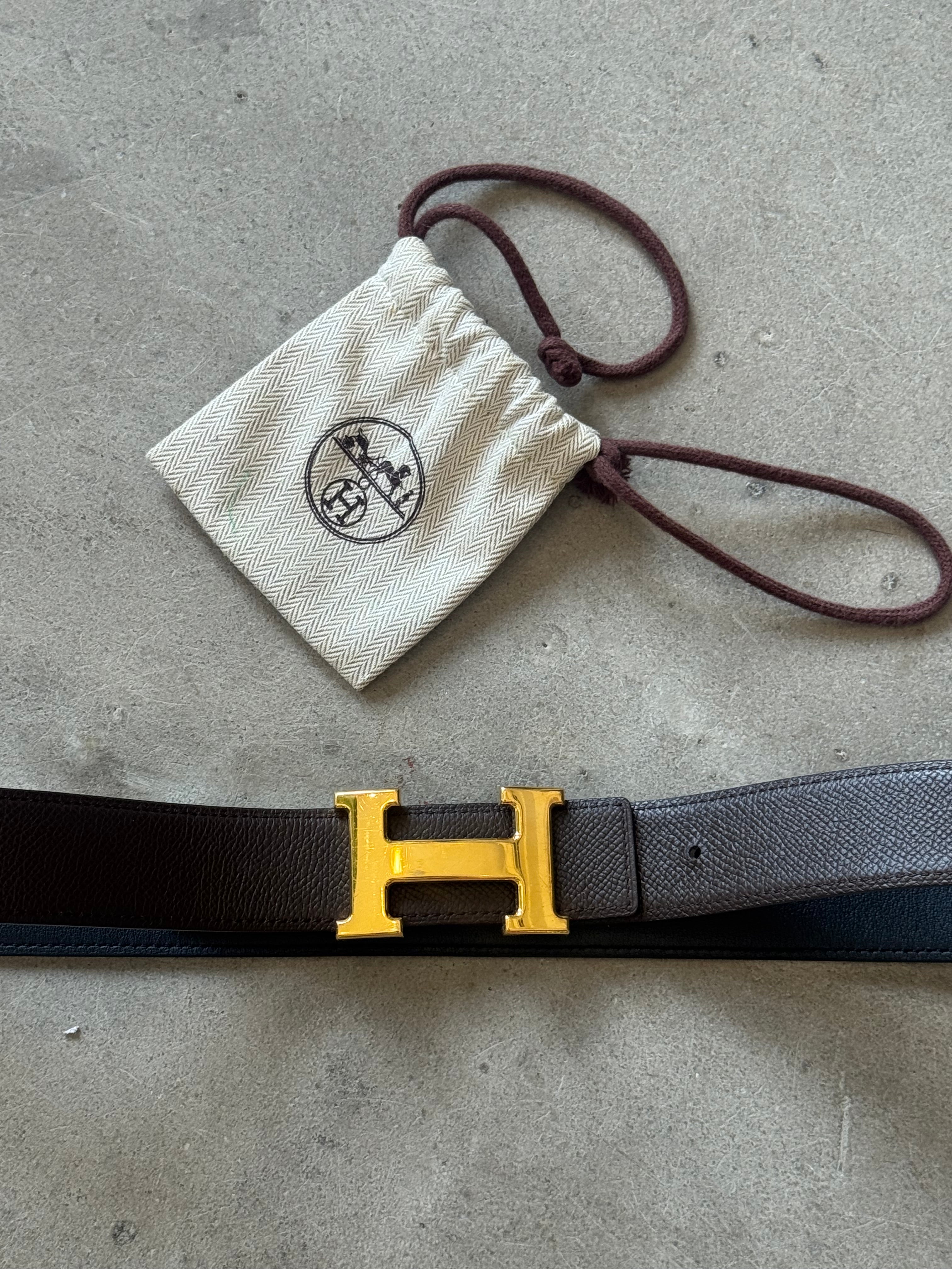 Constance belt buckle & Reversible leather strap 38 mm