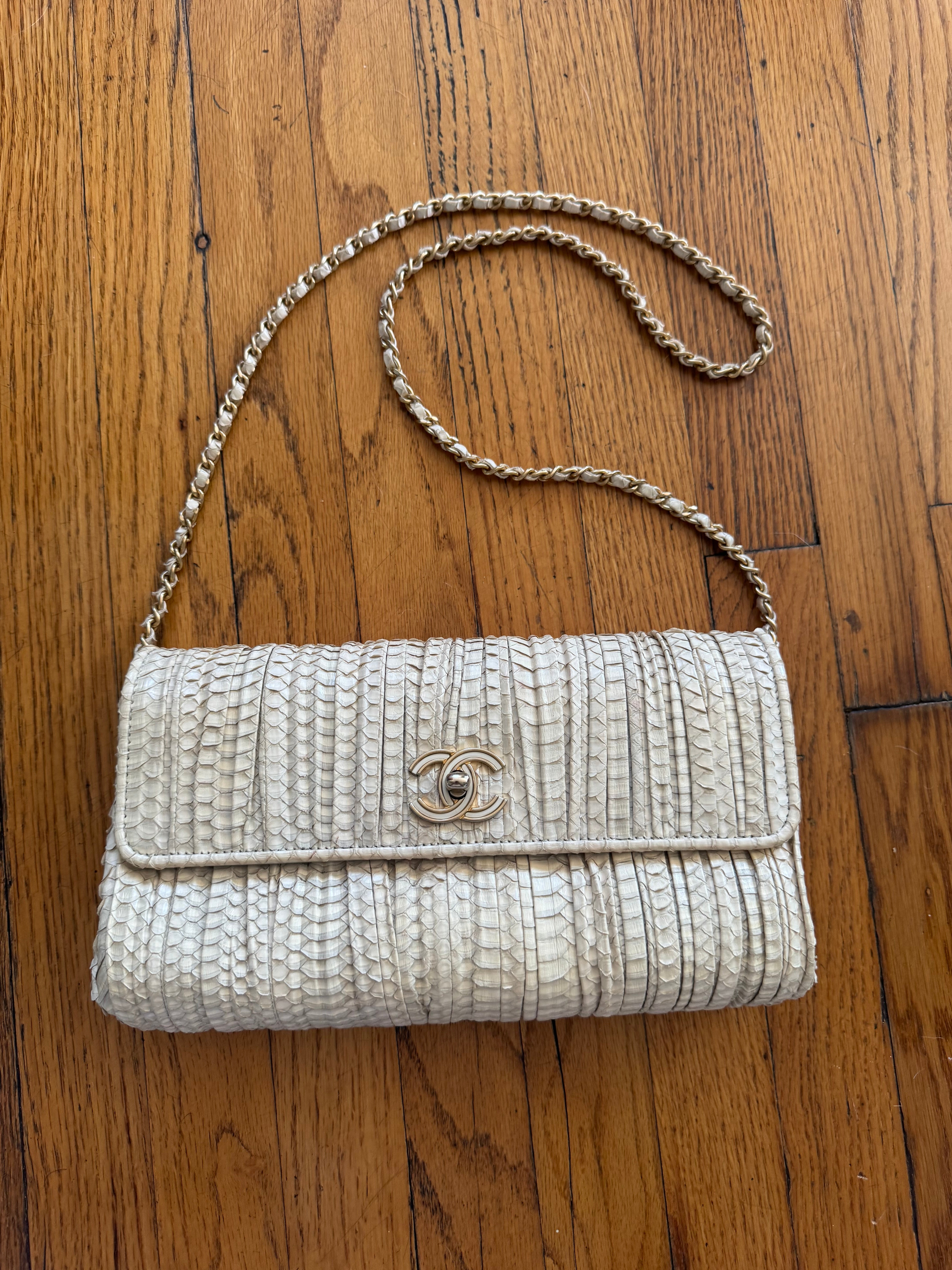 Cruise 2018 Pleated Python Bag