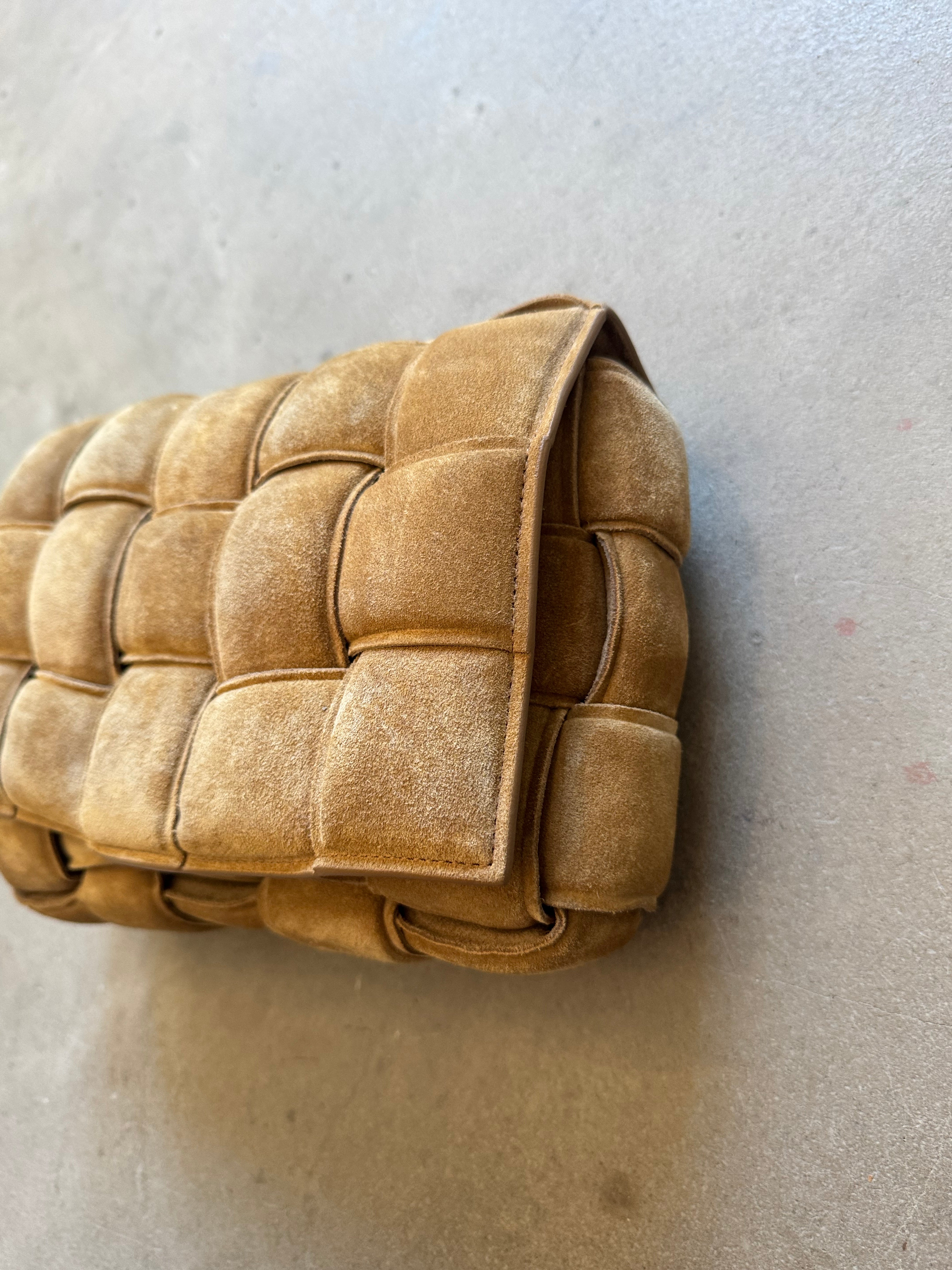 Woven Suede Cassette Bag