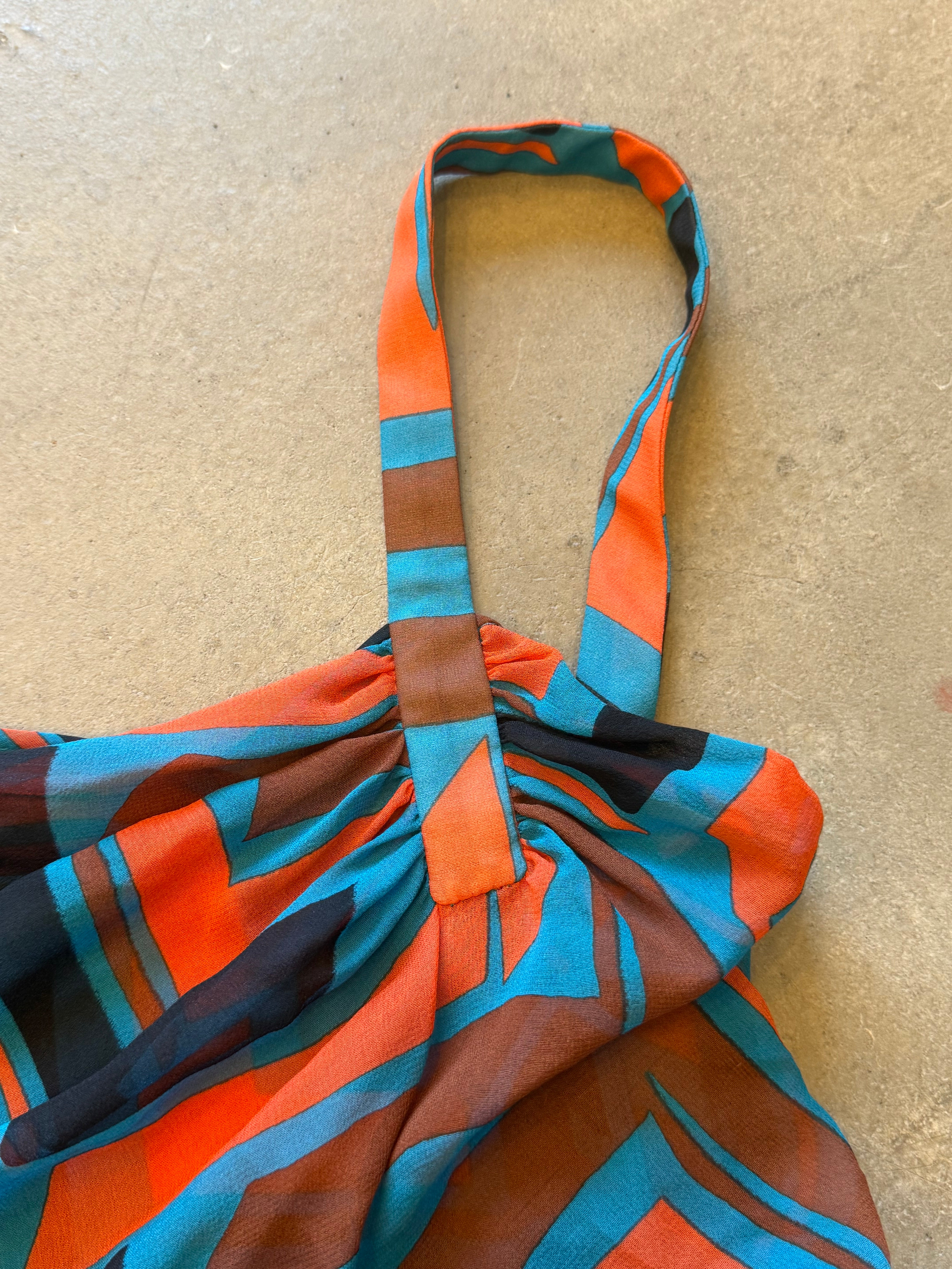 One Shoulder Asymmetrical vintage Top