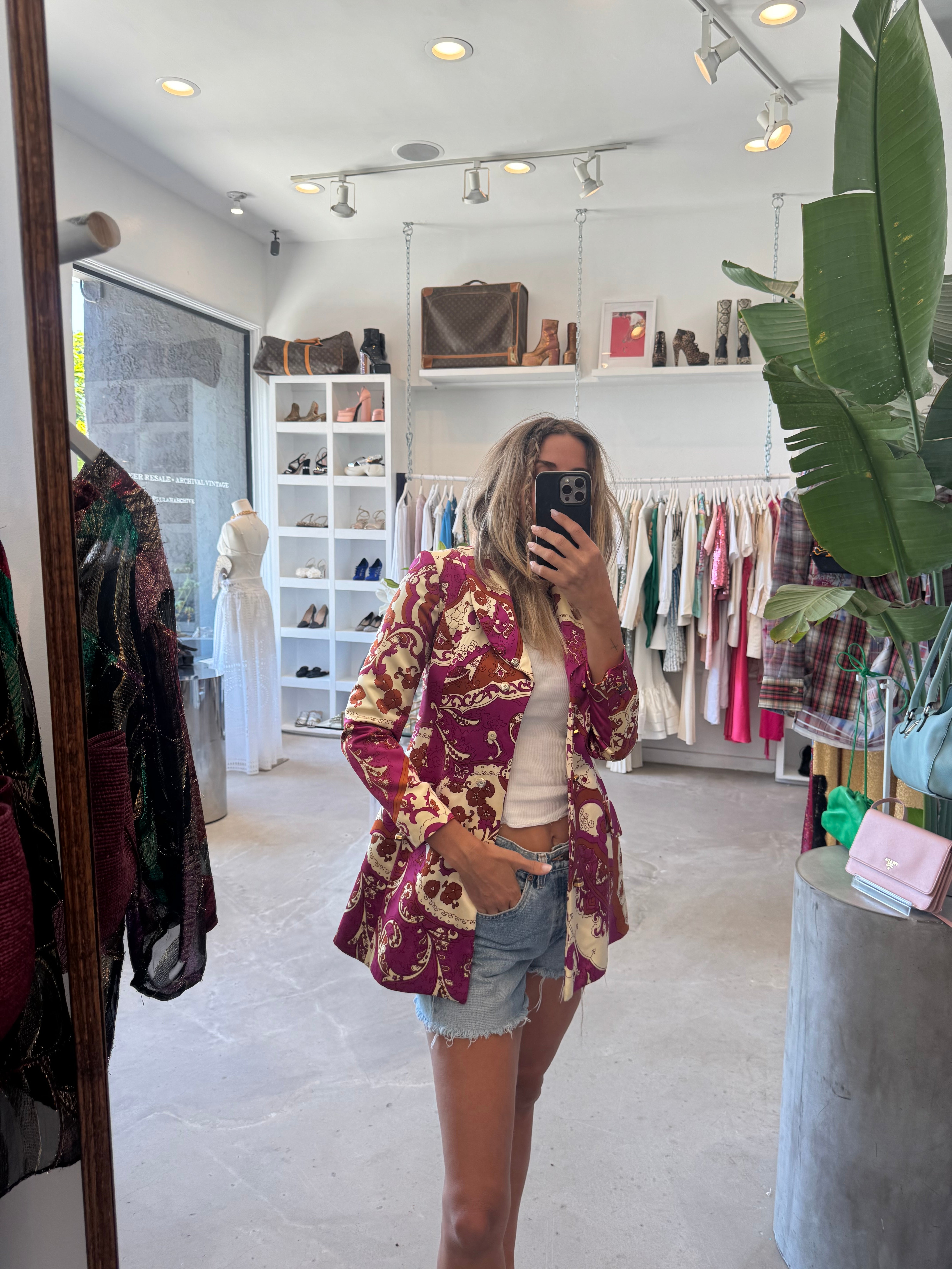 Vintage Paisley Print Jacket