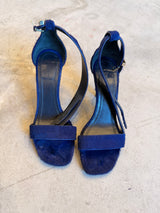 Royal Blue Pony Hair Sandals