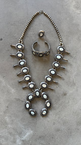 ’70s Mother of Pearl Squash Blossom Set