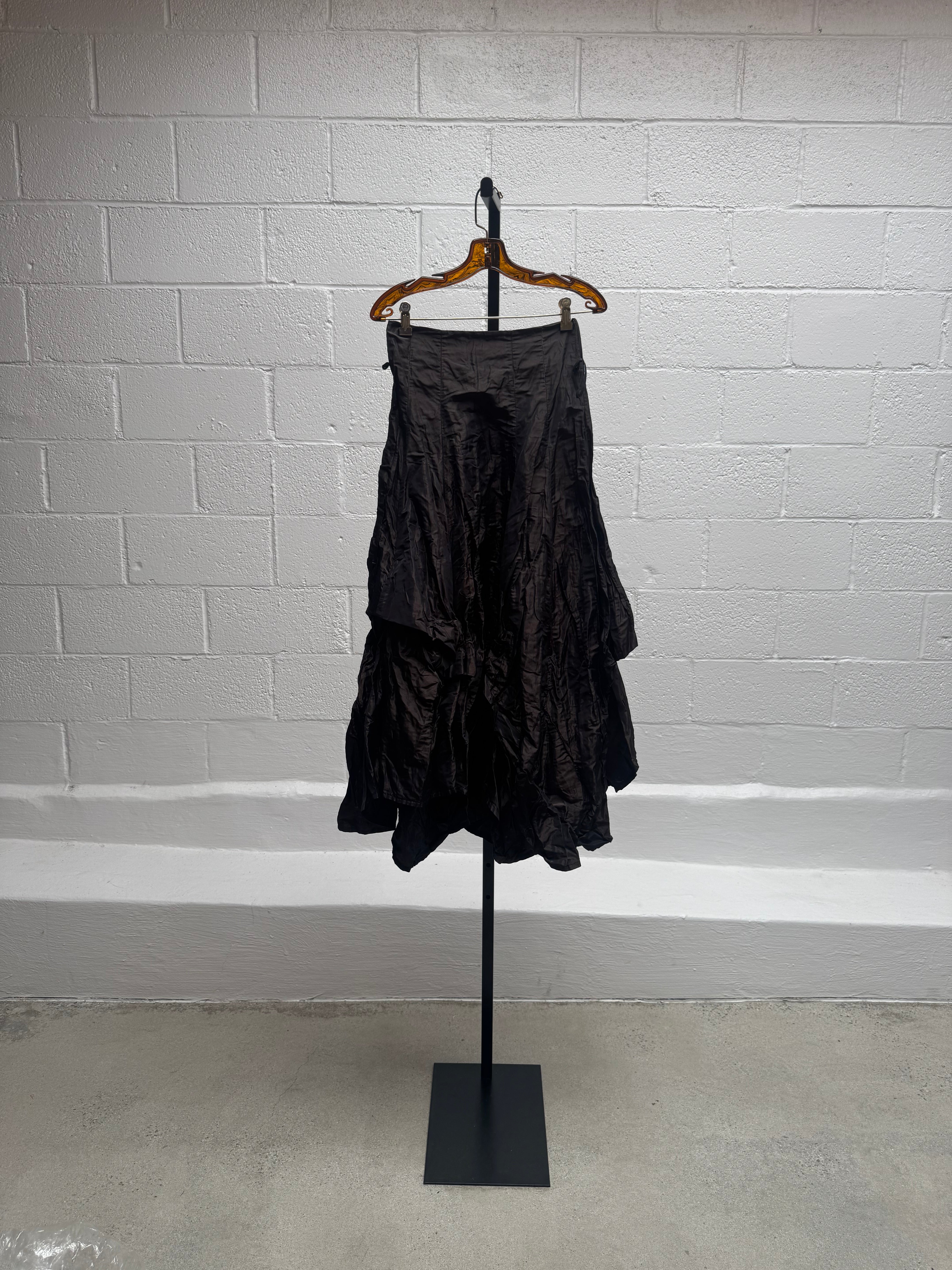 Black and Gold Silk Skirt
