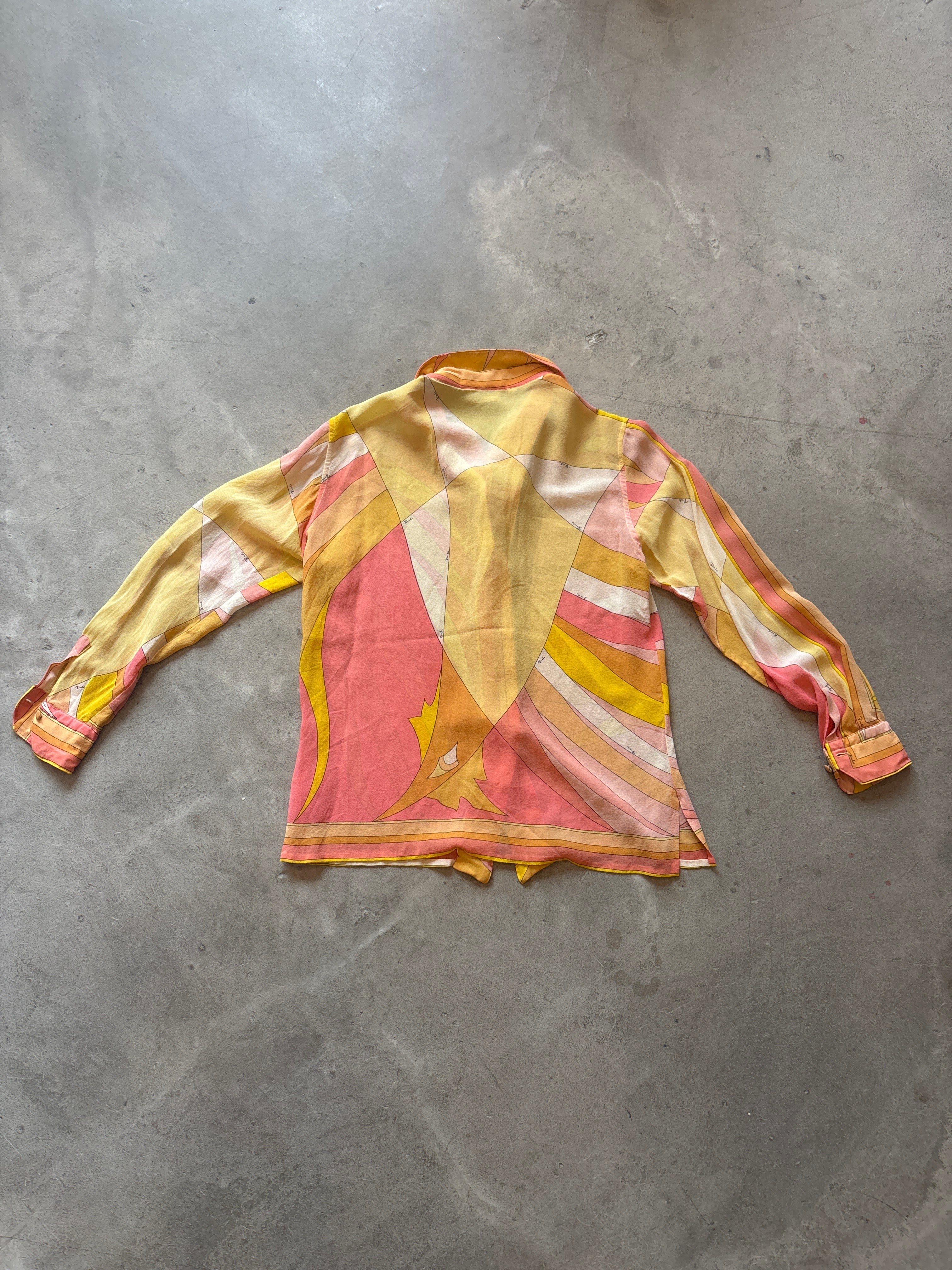 Pucci Chiffon Vintage Printed Blouse