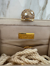 Vintage Cream Embellished Clutch