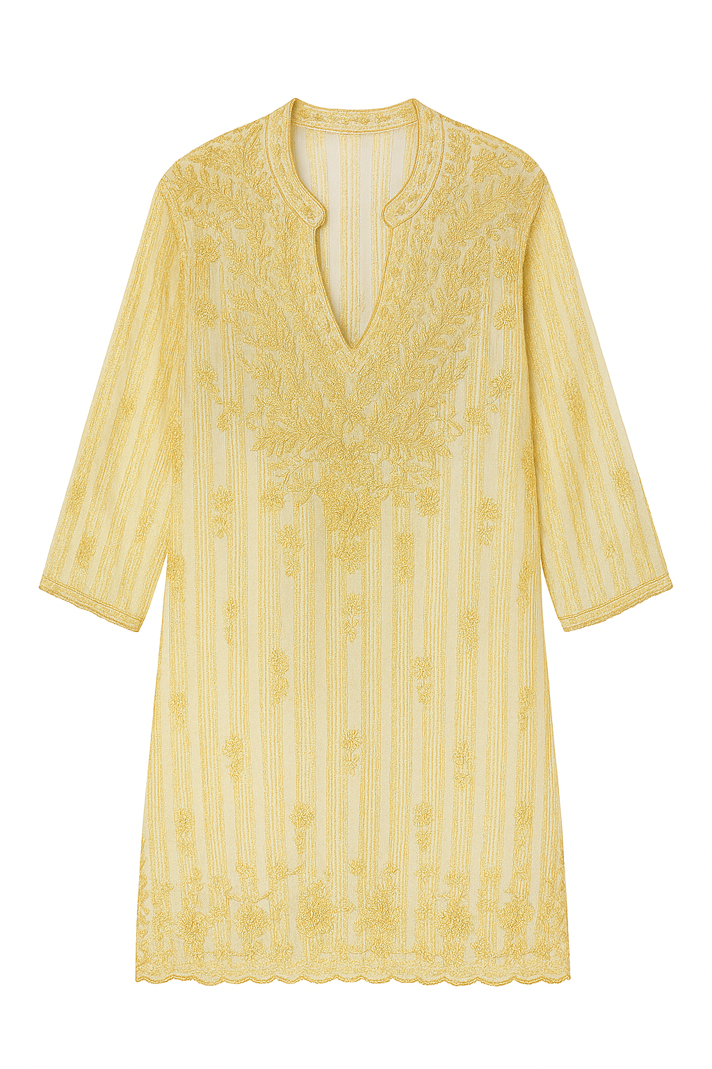 Cream and metallic Tunic