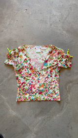 Vintage Floral Print Top