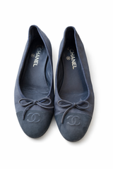 Navy and Black Ballerina Flats