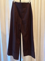 Plaid Palazzo Wool Trousers