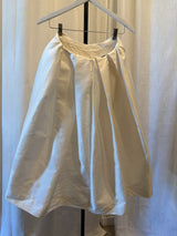 White Pleated Bubble Skirt