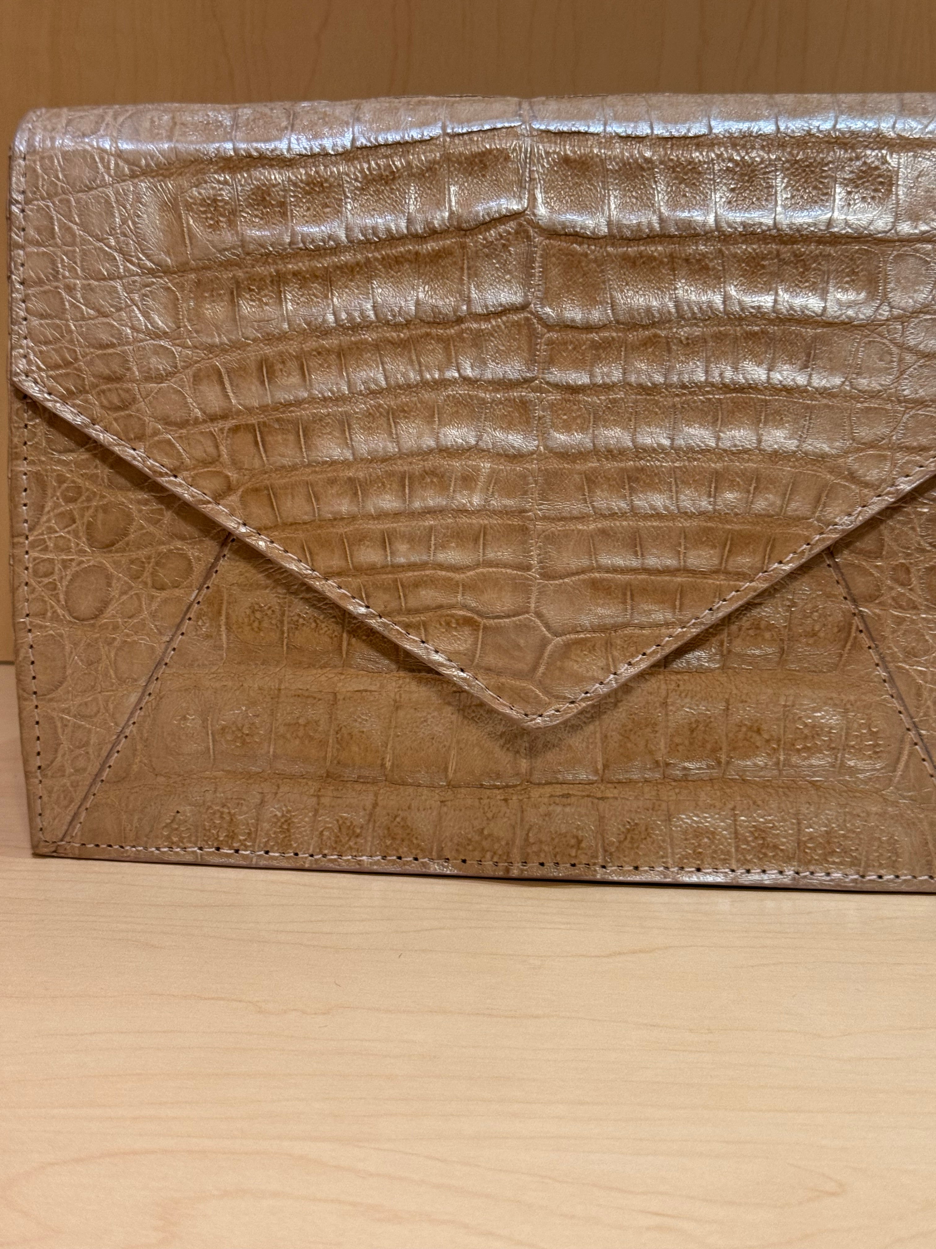 Tan Crocodile Bag