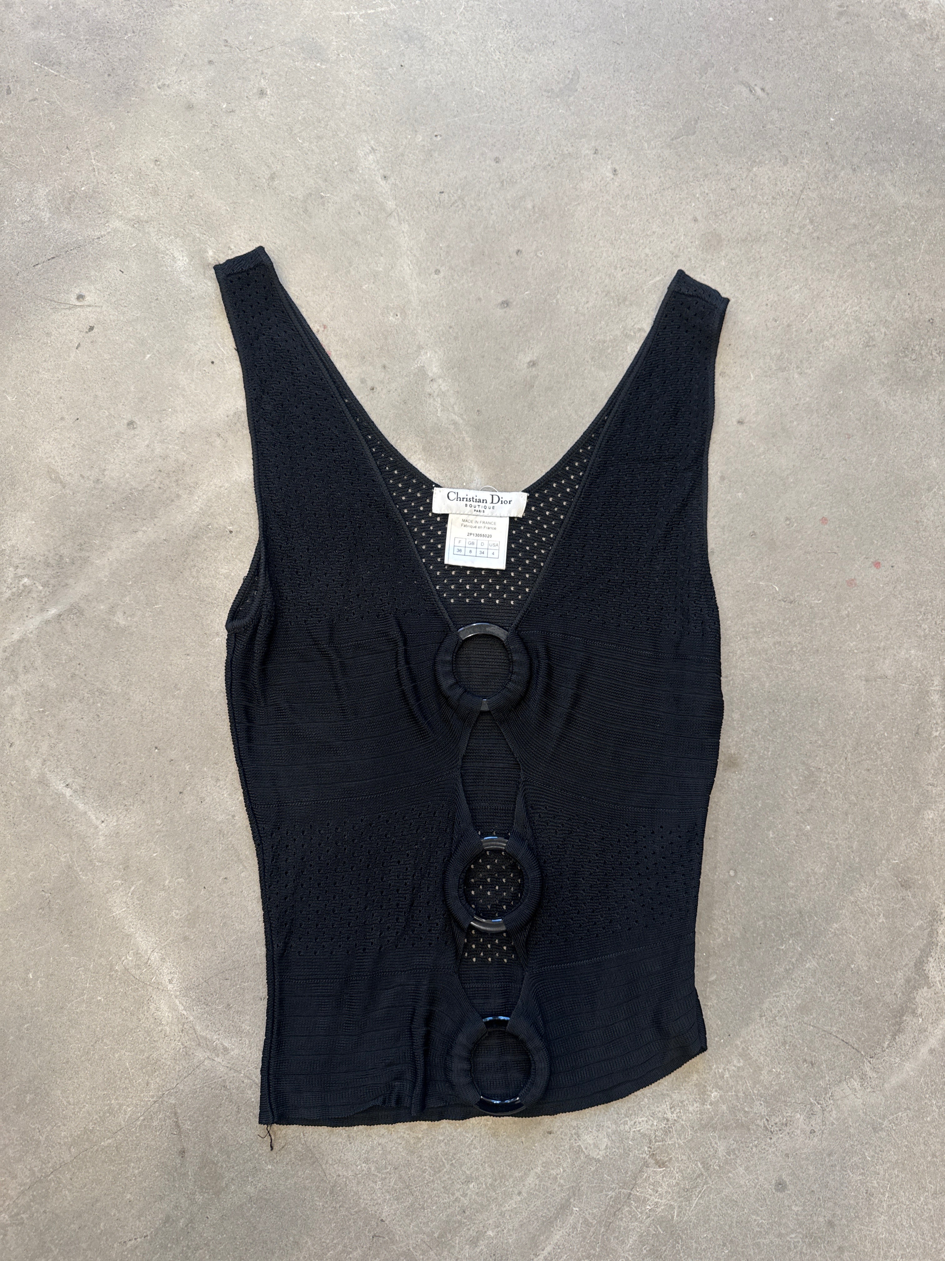 Knit Tank with Round Loops
