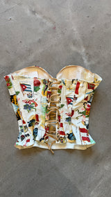 Vintage Stamp Corset Top