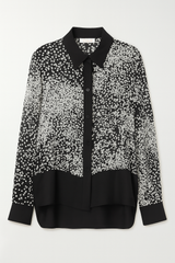 Abstract dotted chiffon shirt