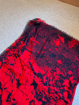 Black and Red Silk Scarf