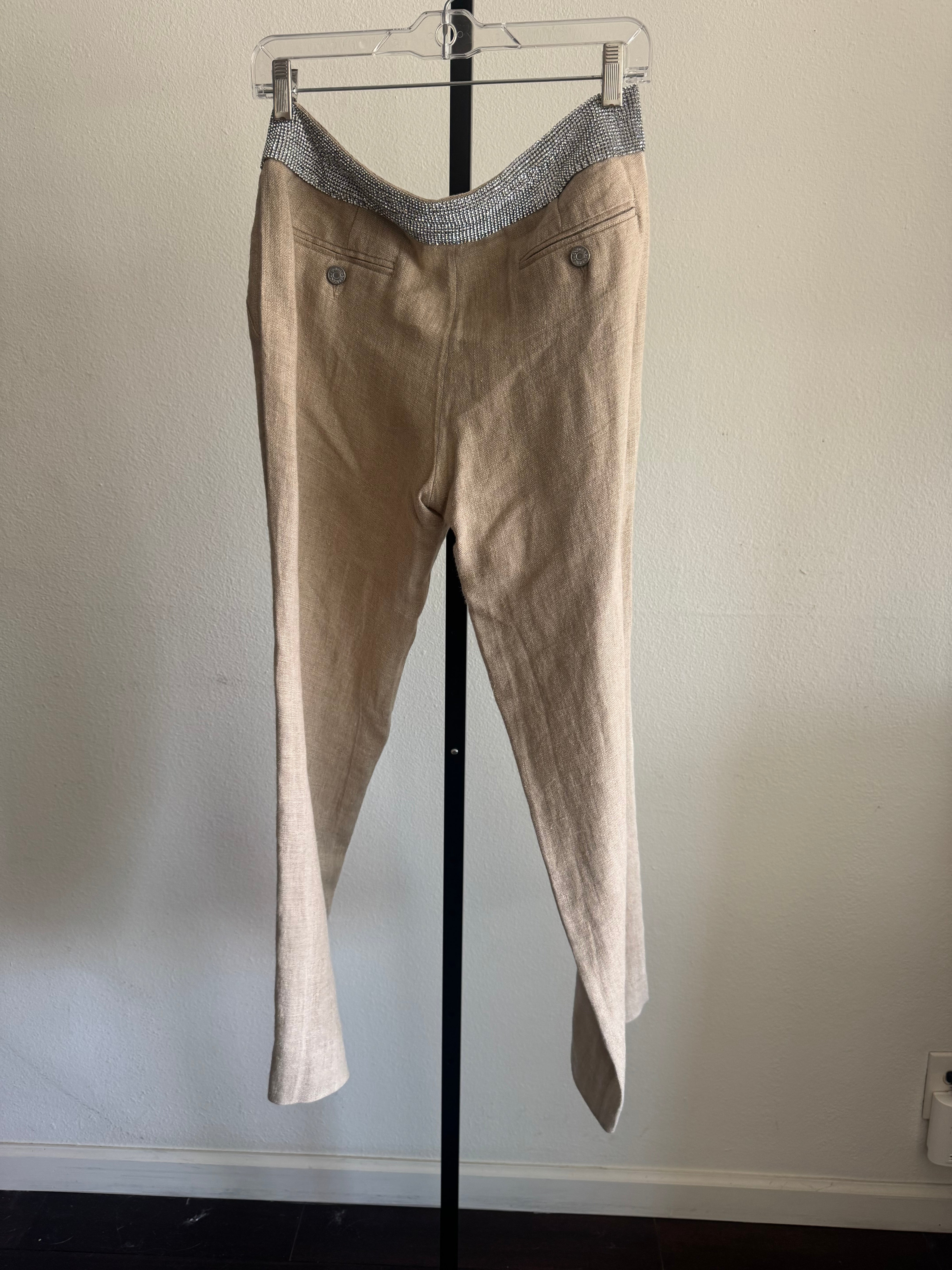 Linen & Rhinestone Pants