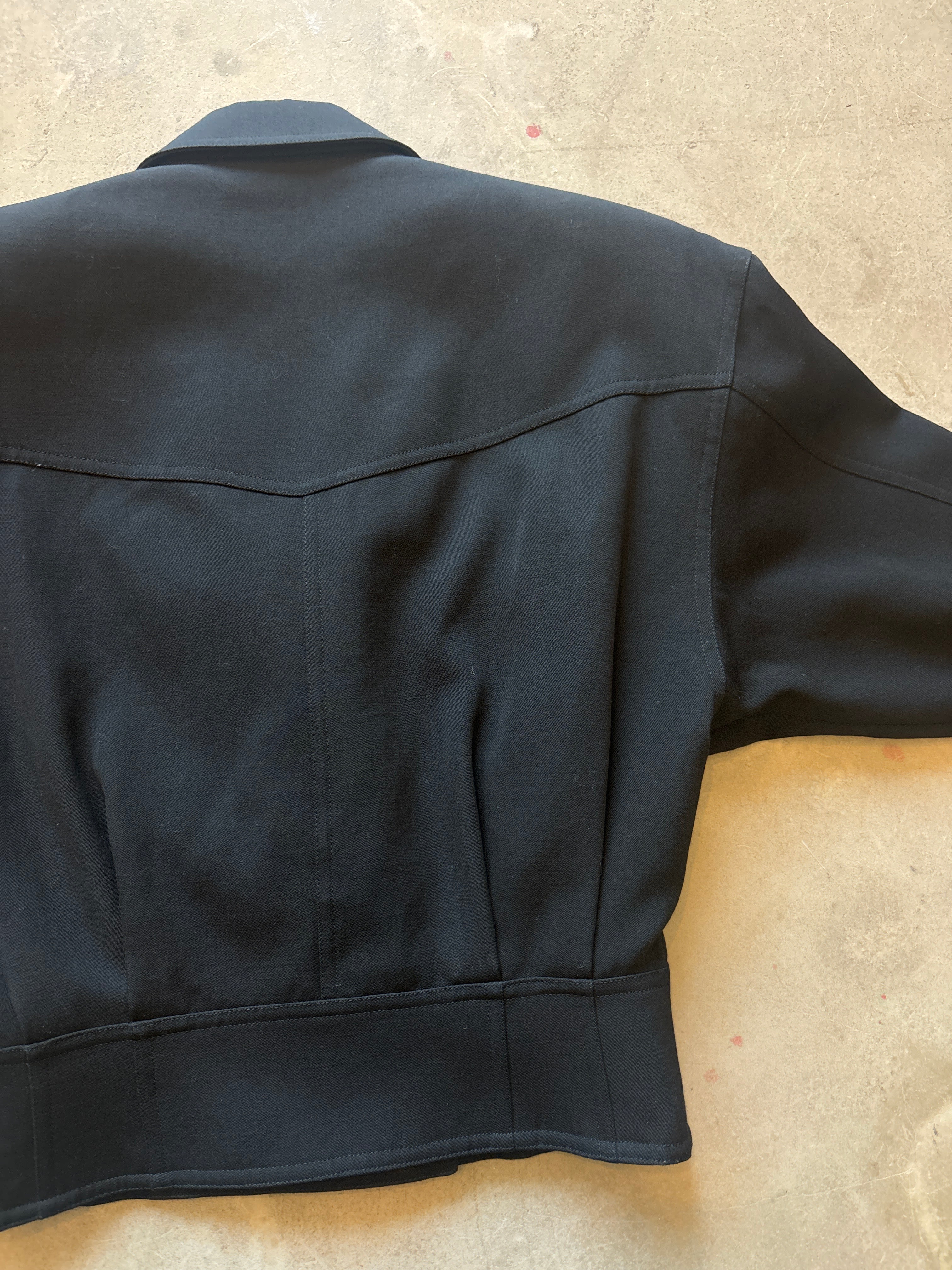 Black Cropped Vintage Jacket