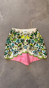 1960’s Floral Silk Shorts