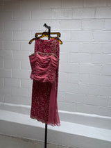 Beaded Top, Scarf and Skirt Set