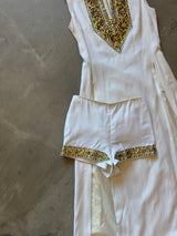 Vintage Silk & Embroidery Tunic with Short