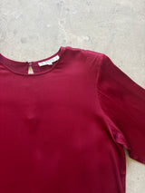 Red Silk Blouse