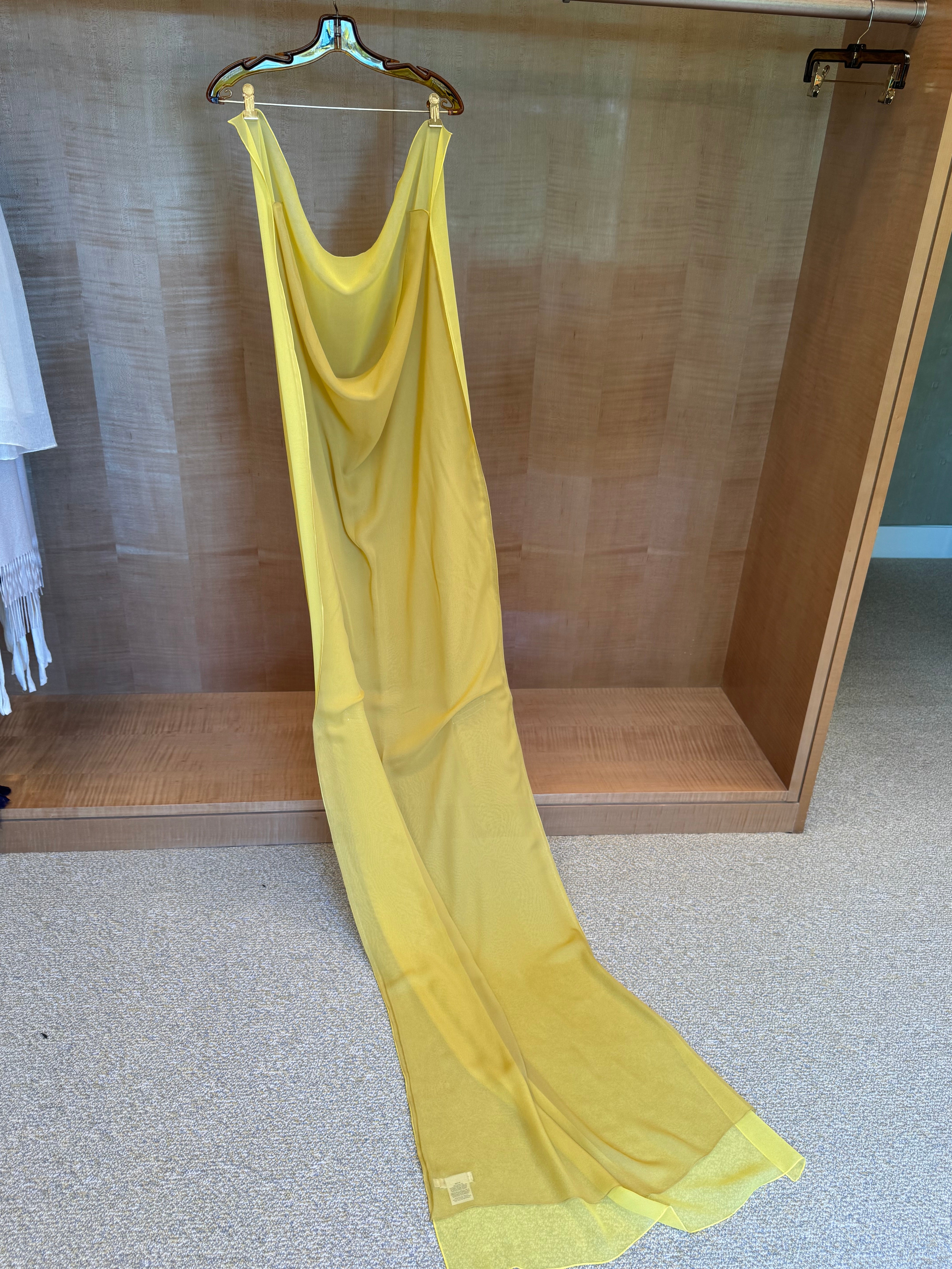 1998 Silk Yellow Scarf