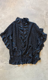 Vintage Black Evening Cape