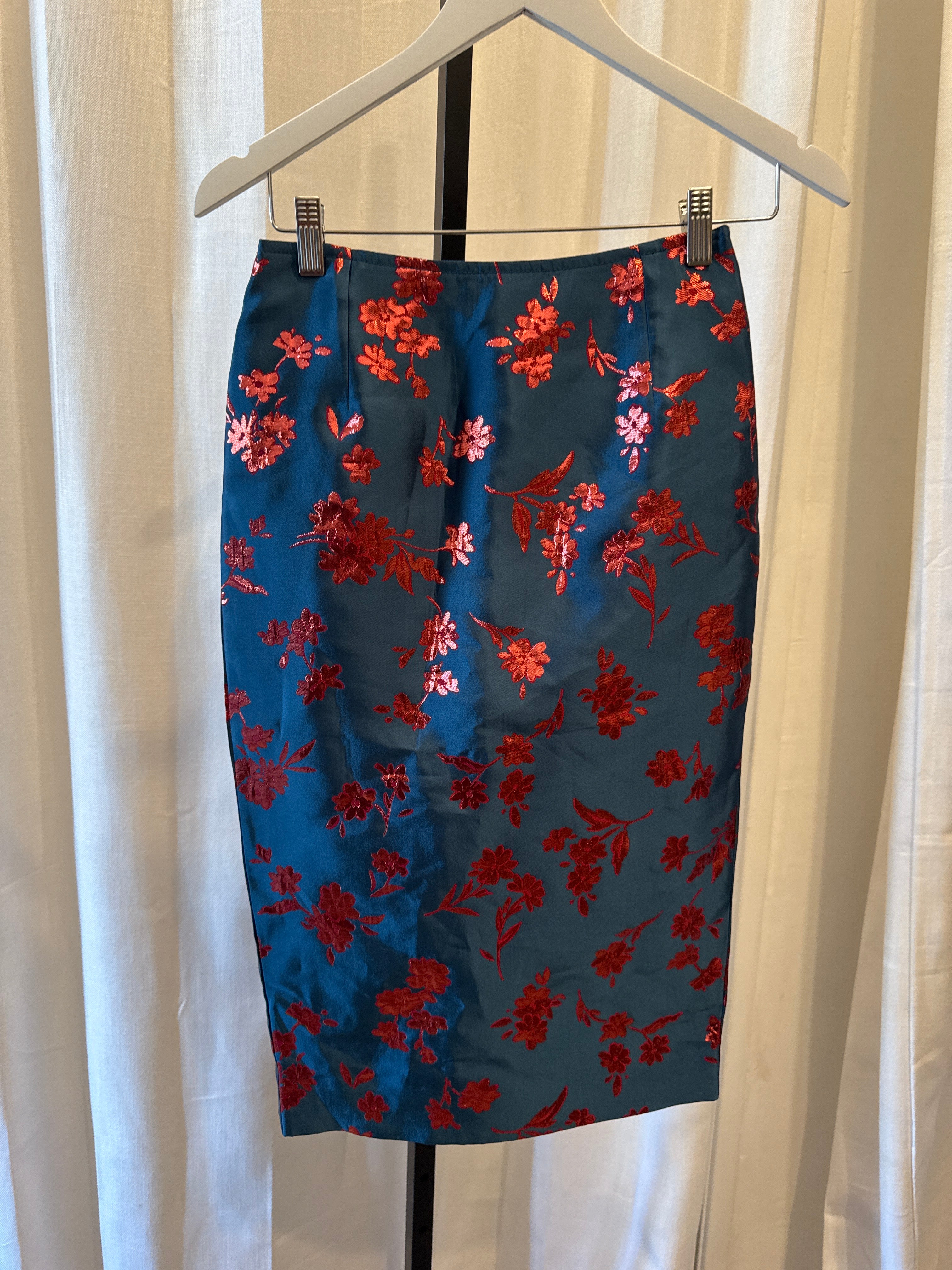 Brocade Pencil Skirt