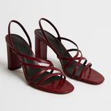 Crocodile Red Strappy Heels (37.5)