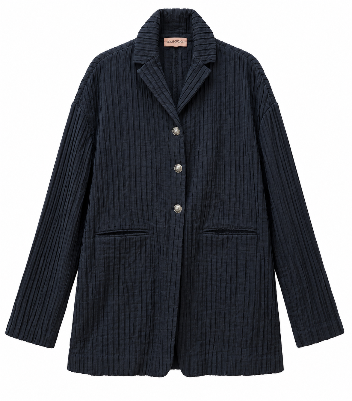 Vintage Black Jacket w/ Silver Buttons